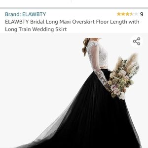 Black Wedding Layered Tulle Skirt